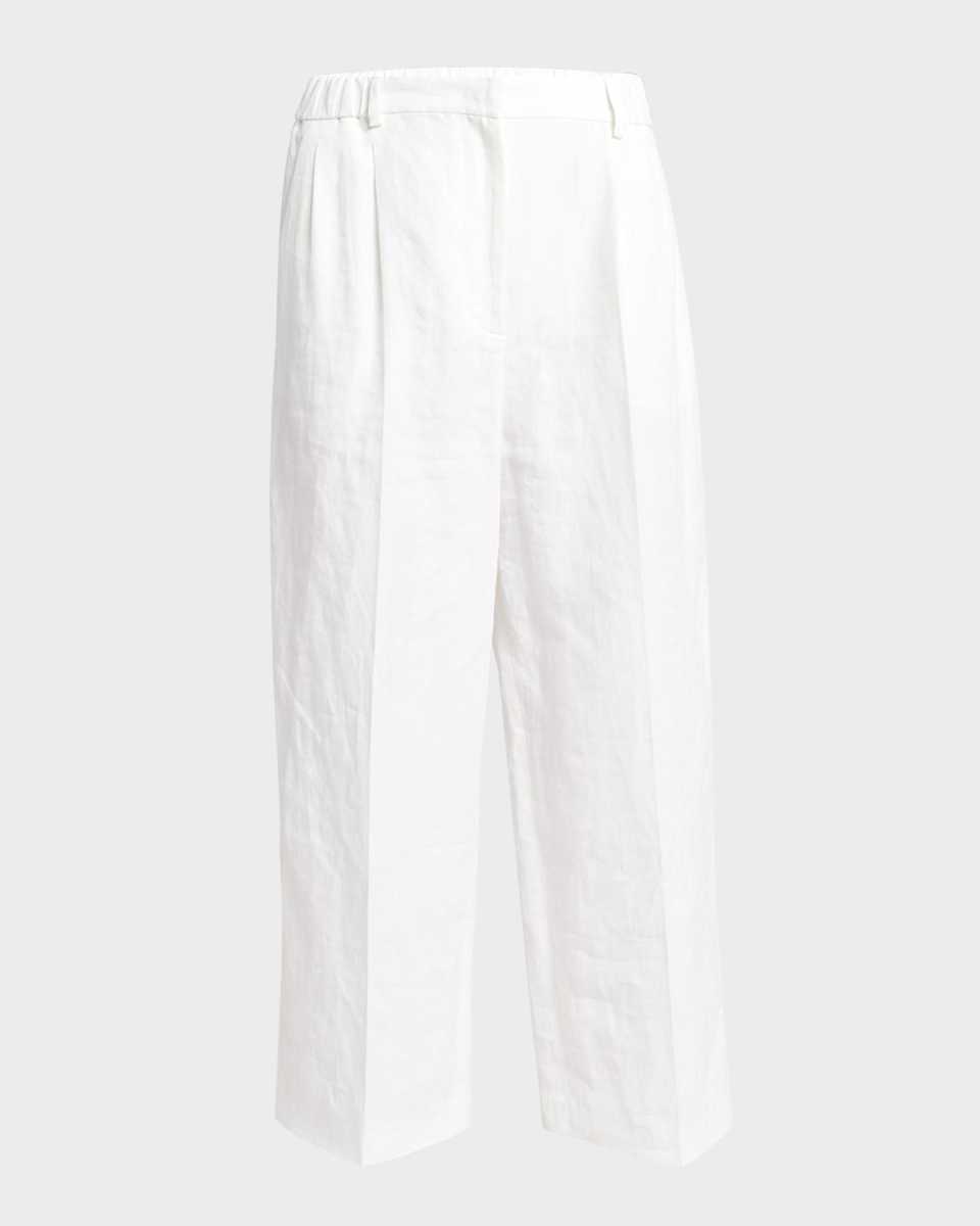 Linen Straight-Leg Trousers